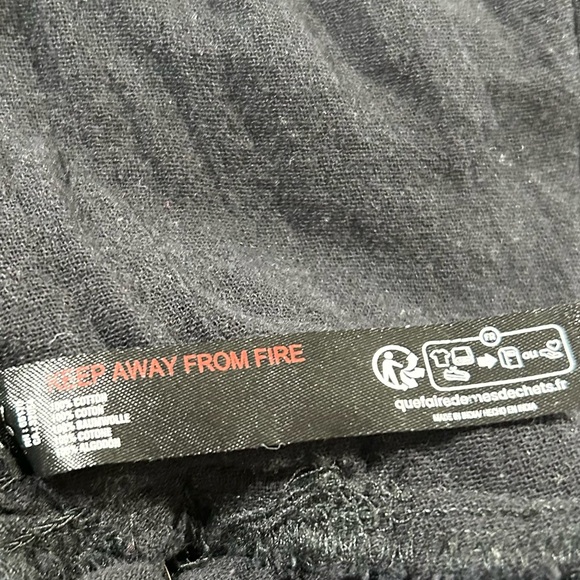 Free People Black Strapless Ruched Peplum Top XS Boho Cottagecore Grunge - Picture 5 of 7